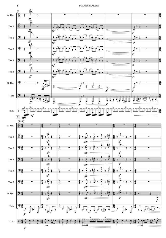 sad violin spongbob tuba fanfare Sheet music for Tuba (Mixed Trio